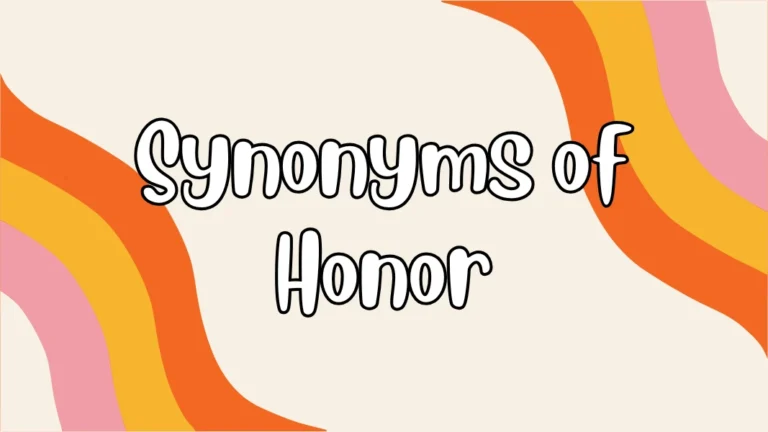 Synonyms of Honor